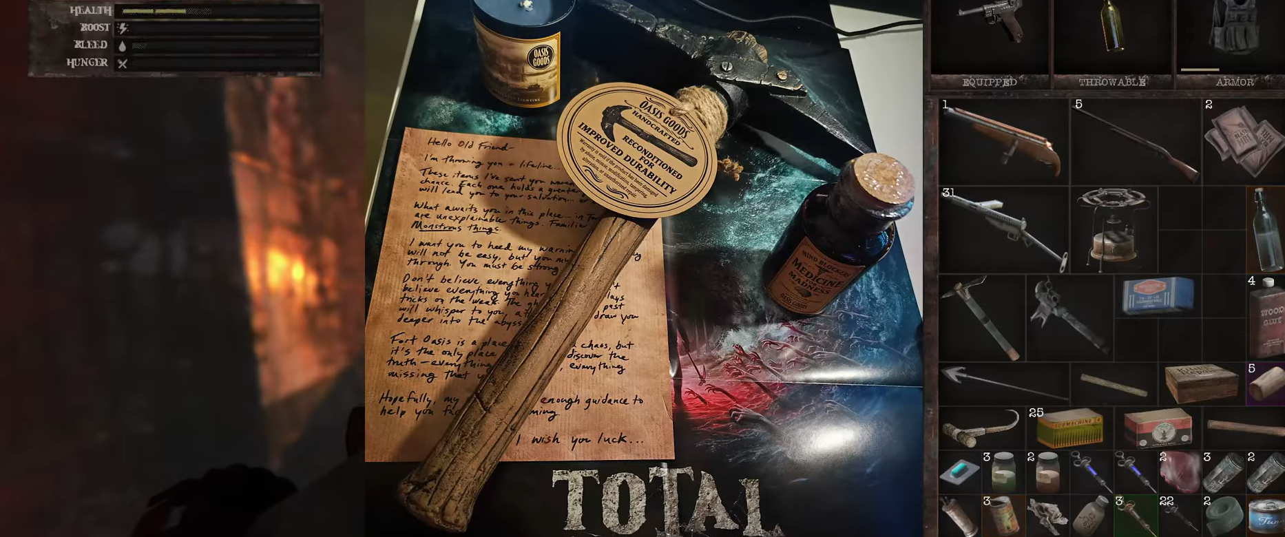 Intense combat scene showcasing Total Chaos's responsive combat system with weapon mechanics and enemy encounters